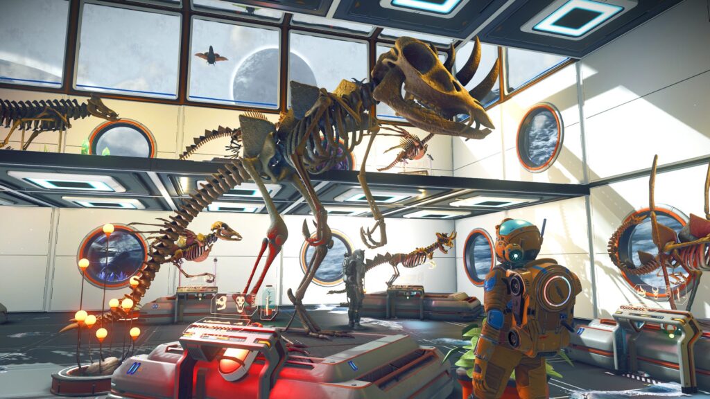 No Man's Sky's latest update lets you dig for prehistoric bones and assemble them into weird skeletal displays