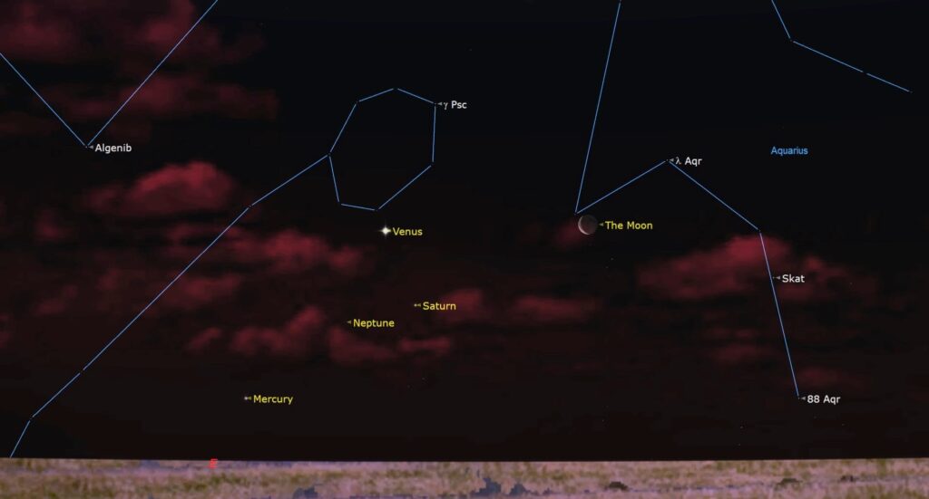 Don't miss a 'mini planet parade' early on April 24 as the moon, Venus and Saturn line up in the morning sky