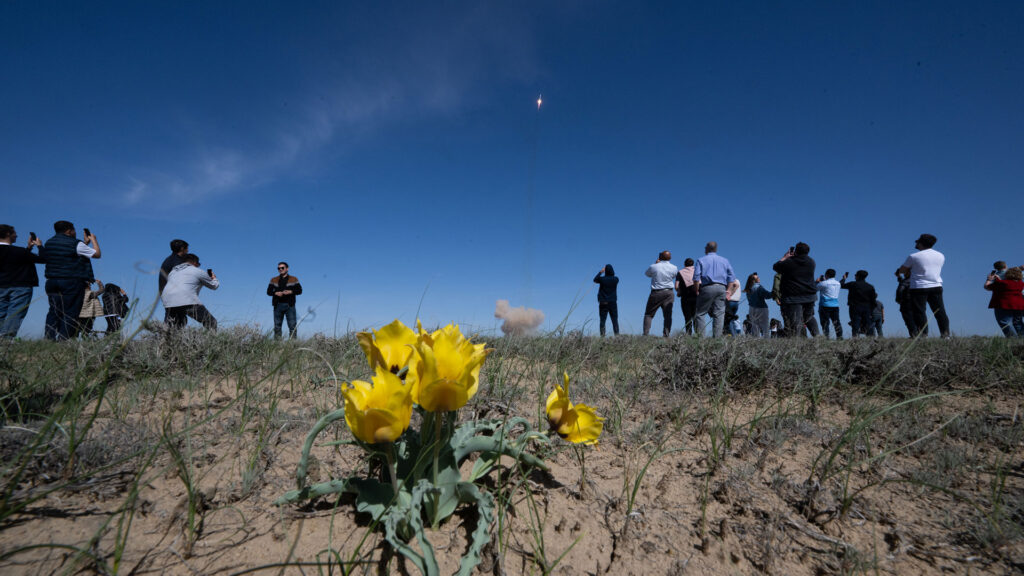 A flower's point of view of a rocket launch: Space photo of the day