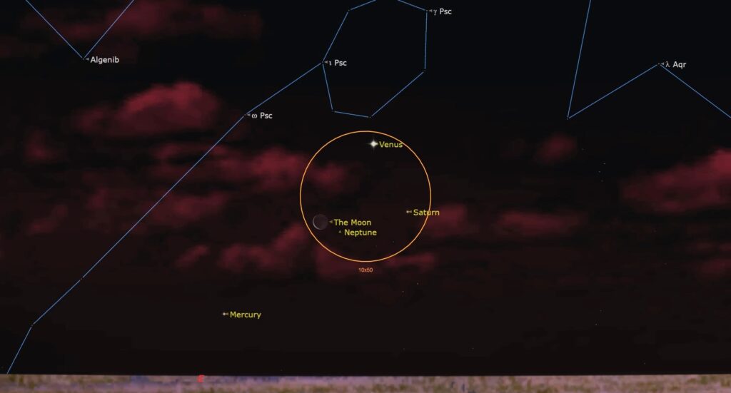 See a cosmic 'smiley face' in the early morning sky as the moon greets Saturn and Venus tomorrow