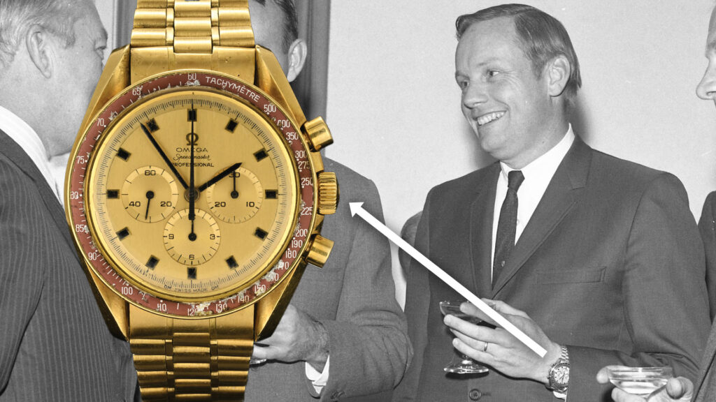 Apollo 11 astronaut Neil Armstrong's gold Omega moonwatch sells for record $2.2M at auction