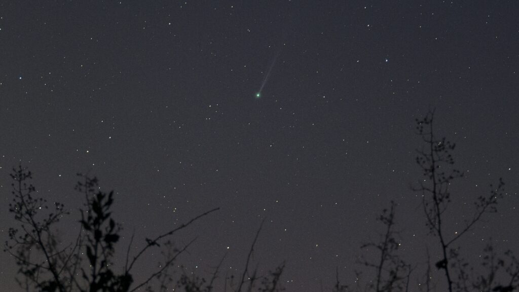 Newly discovered Comet C/2025 F2 (SWAN) captured in stunning photo blazing across UK skies