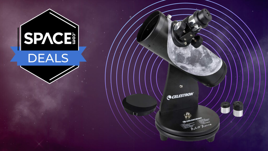Going fast, this child-friendly Celestron Firstscope 76mm is under $58