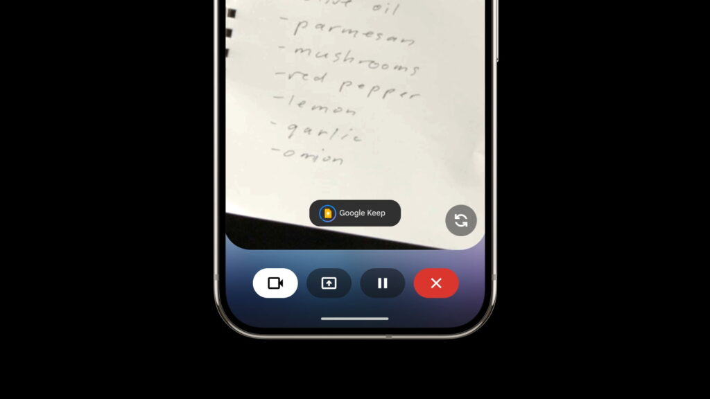 Gemini Live starts rolling out the Google Keep integration
