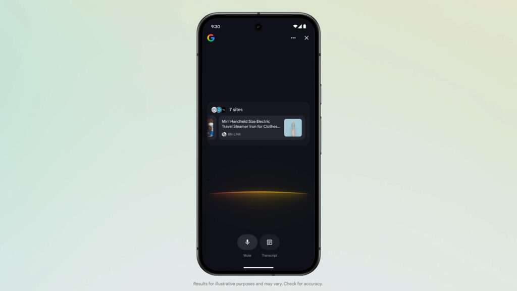Google AI Mode now lets you test and talk to Search Live