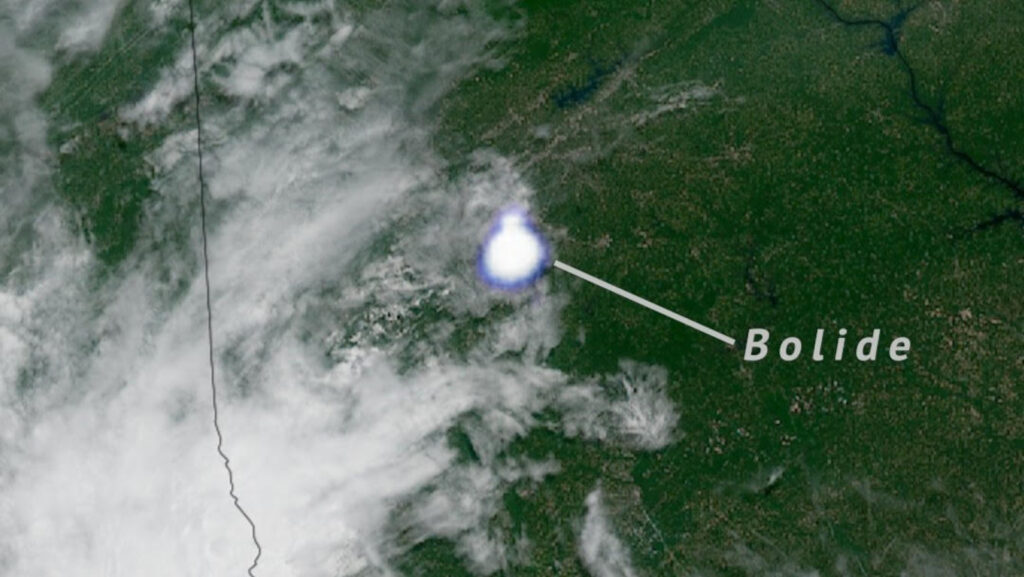 Rare daytime fireball bright enough to be seen from orbit may have punched a hole in a house in Georgia