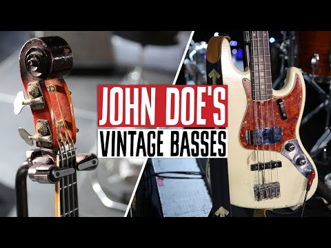 John Doe’s Vintage Basses for Punk Band X: 1960 Fender Jazz Bass & 1960s Ampeg Scroll Bass