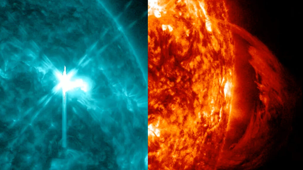 Powerful X-class solar flare erupts from sun, knocking out radio signals across the Pacific (video)
