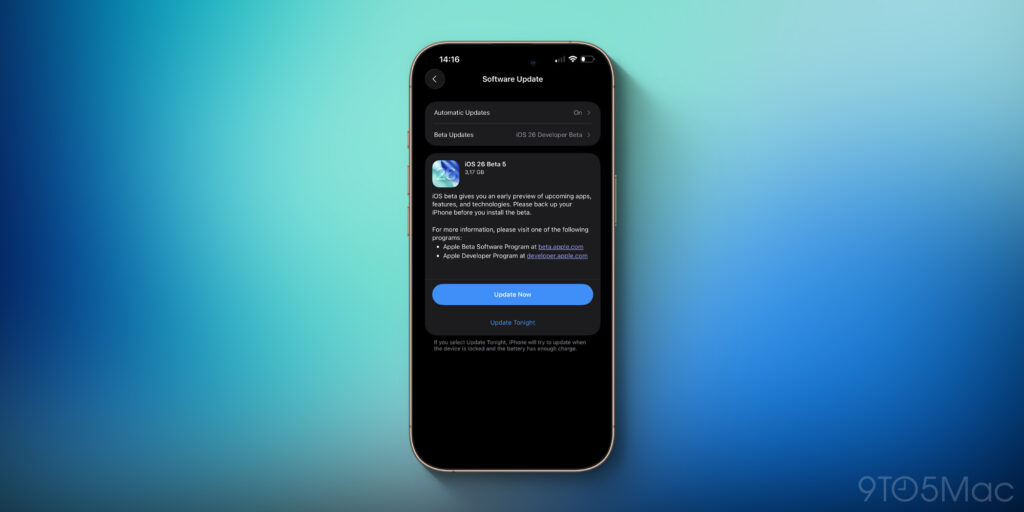 Everything new in iOS 26 beta 5