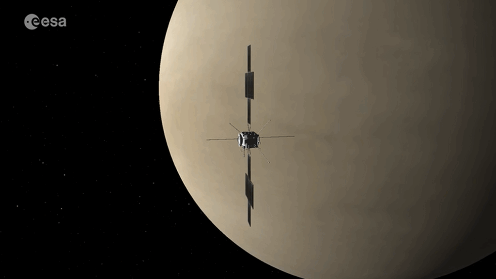 ESA's JUICE spacecraft flies by Venus on its way to Jupiter's icy moons